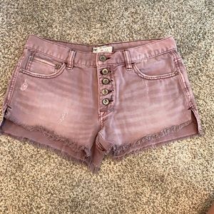 Free People Purple Jean Shorts